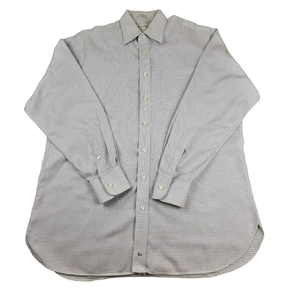 John W. Nordstrom Mens Long Sleeve Dress Shirt Size16/35 Egyptian Cotton  JH971